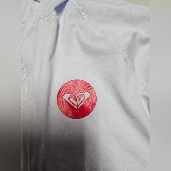 Roxy y2k bright white athletic zip up jacket s small - Picture 2 of 5